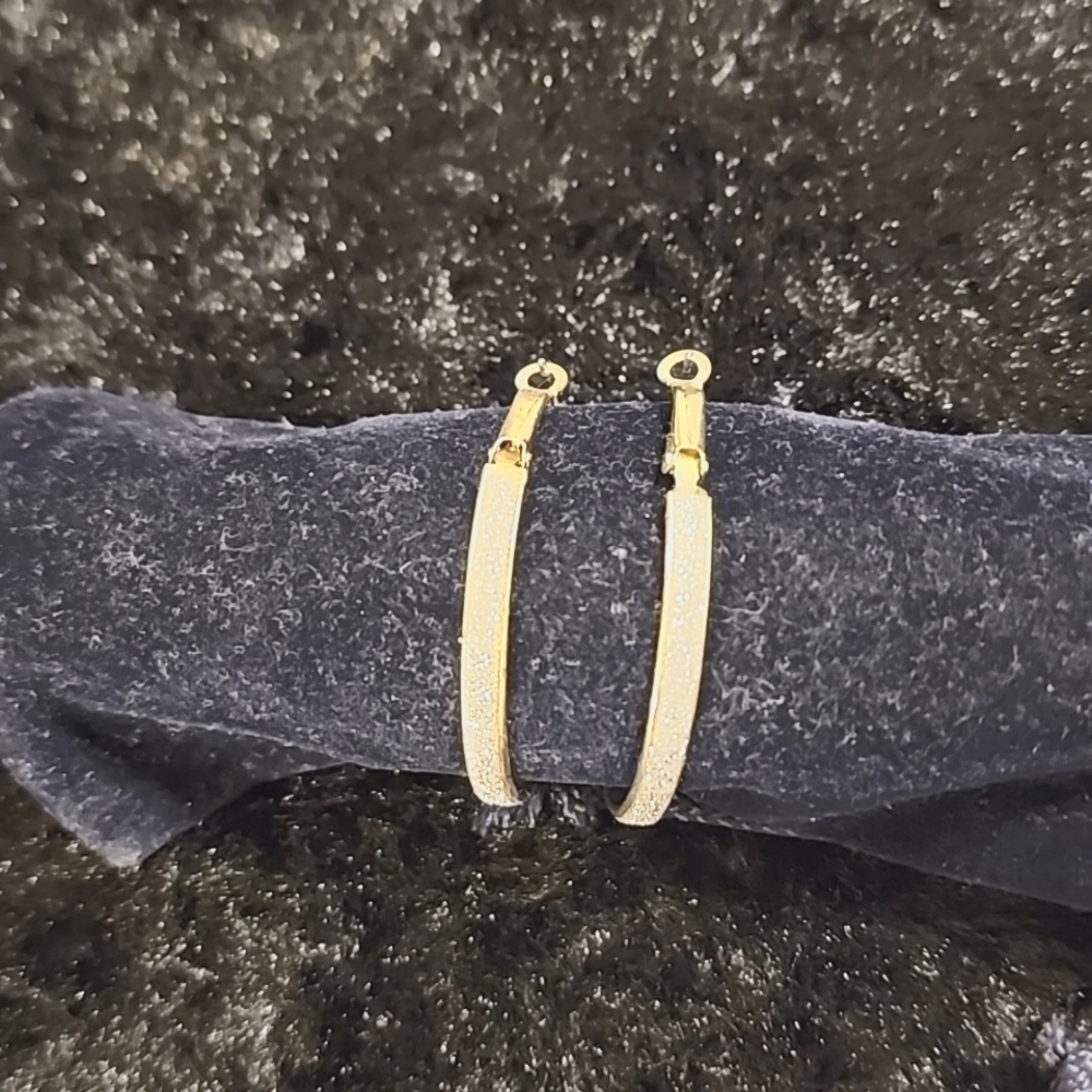 Sparkle Hoop Earrings Silver & Gold
